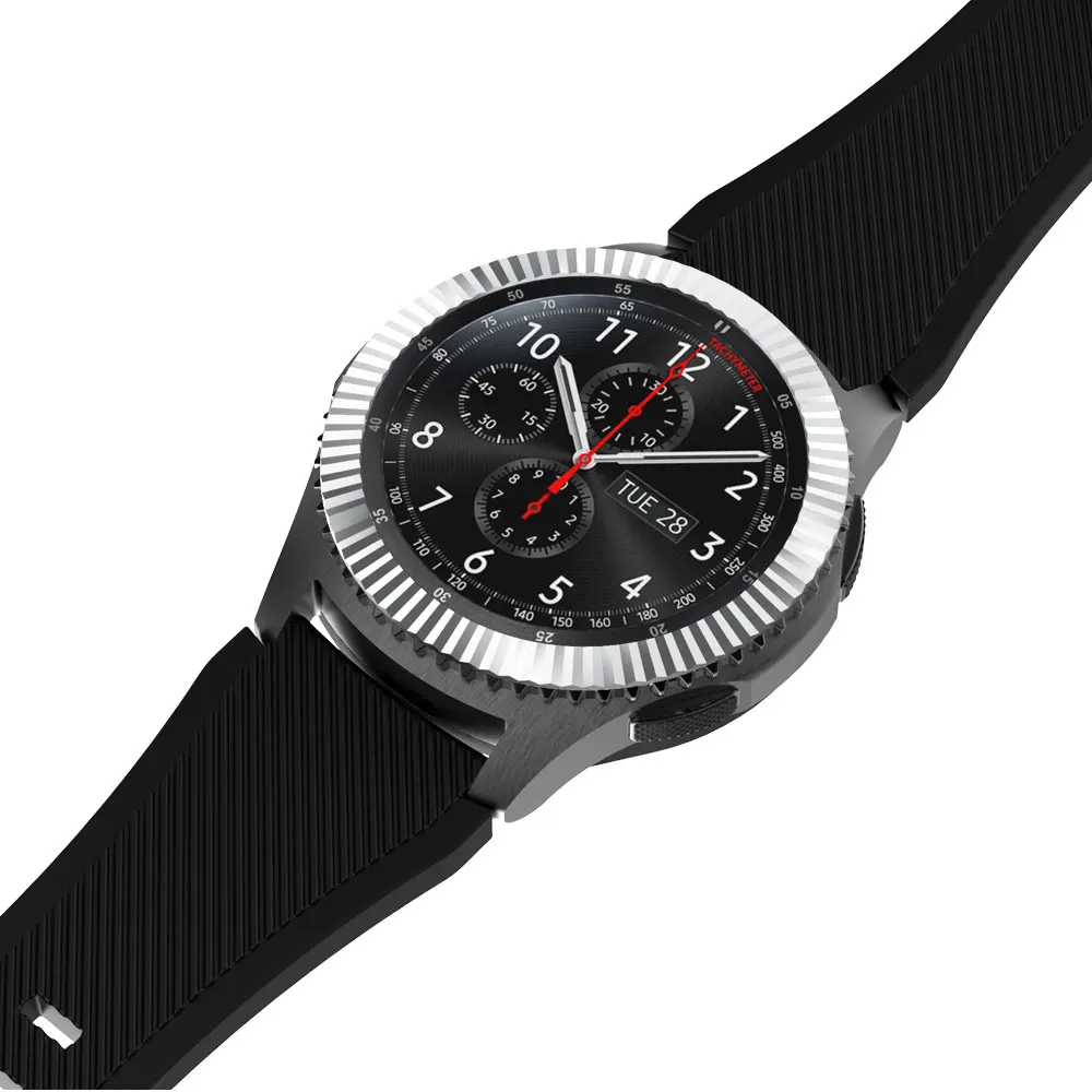 Часы с циферблатом кольцо для samsung gear S3 Frontier/galaxy Watch 46 мм чехол для укладки клеющаяся крышка против царапин защитное кольцо