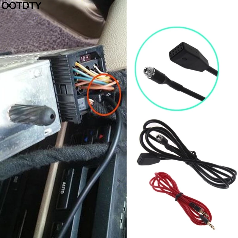 

OOTDTY Interface Adapter MP3 Music Cable Car Audio AUX 3.5mm For BMW E39 E53 X5 E46