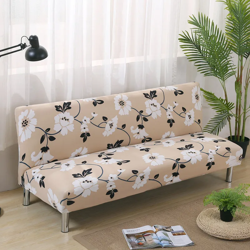 

Spring Sofa bed cover without armrest sofa cover couch cover printed seat Covers stretch Furniture Slipcover armless