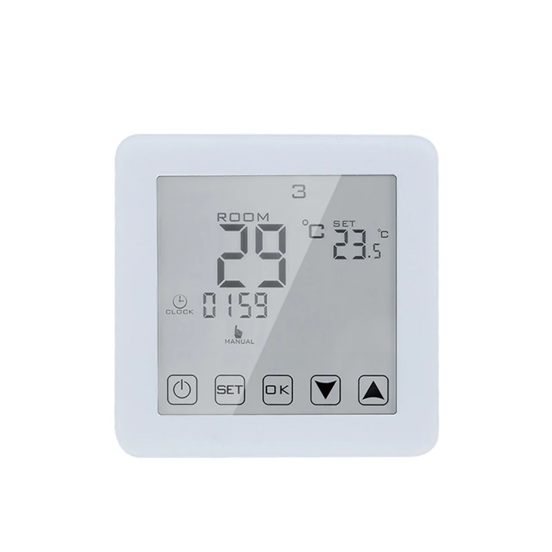 

Free Shipping 16A Touch Screen Floor Heating Thermostats Digital Programmable Temperature Controller for Electric Heating System