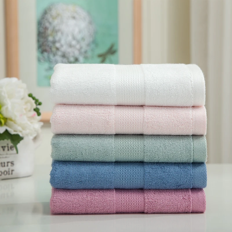 

New Fashional Border 34x76cm Healthy Anti-bacterial Care Skin High Water Absorption 100% Bamboo Fiber Fabric Face Towel