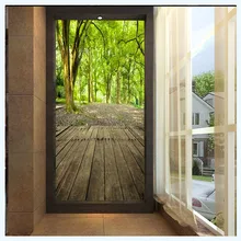 DIY Фреска дорога в лесу крыльцо коридор блеск мрамор виниловые винтажные обои для стен papel де parede 3D полы обои