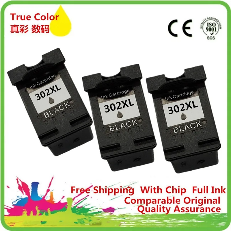 Чернильные картриджи картридж для принтера тонер для 302 XL HP302 HP302XL 302XL Envy 4516 4520 4522 4523 4524 струйный принтер - Цвет: 3BK