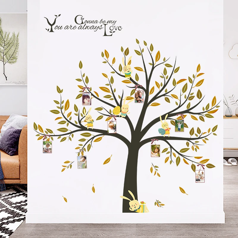 Семья фото Стикеры DIY дерево стена s стены искусства украшения дома Гостиная