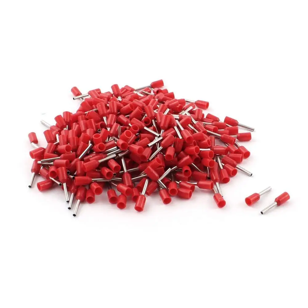 100 шт./лот E2508 14 AWG 2,5 мм2 Изолированный концевой провод наконечники - Цвет: Красный
