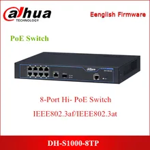Сетевой видеорегистратор Dahua PoE переключатели DH-S1000-8TP 8-Порты и разъёмы Hi-коммутатор питания через ethernet Поддержка IEEE802.3af, IEEE802.3at стандартам безопасности, IP CCTV камера Системы