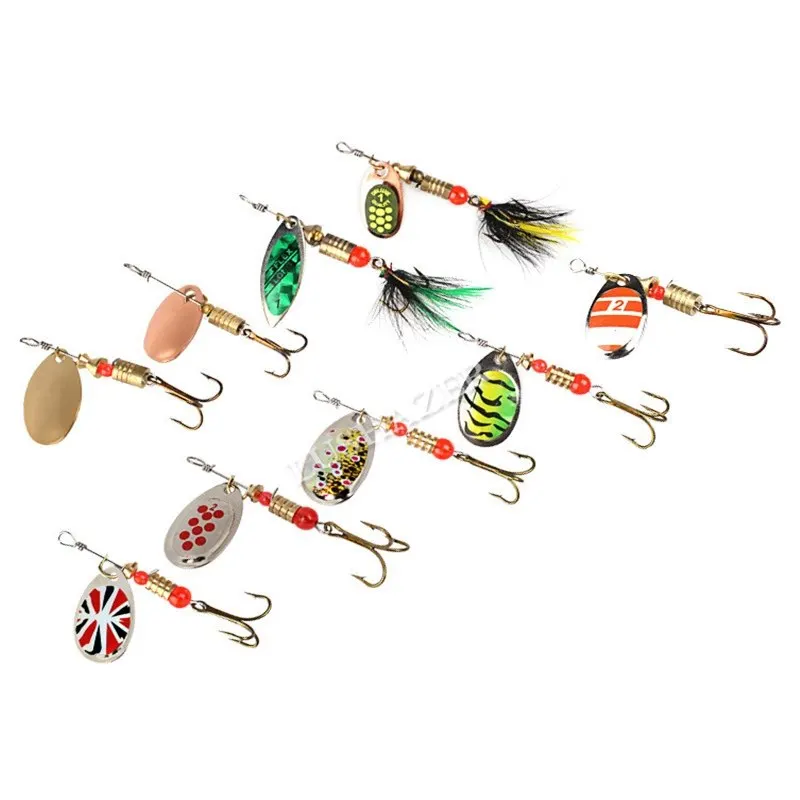

1pc Fishing Spoon Lures Spinner Bait 2.5-4g Fishing Wobbler Metal Spinner bait Isca Artificial Free 72g with box fish Tackle