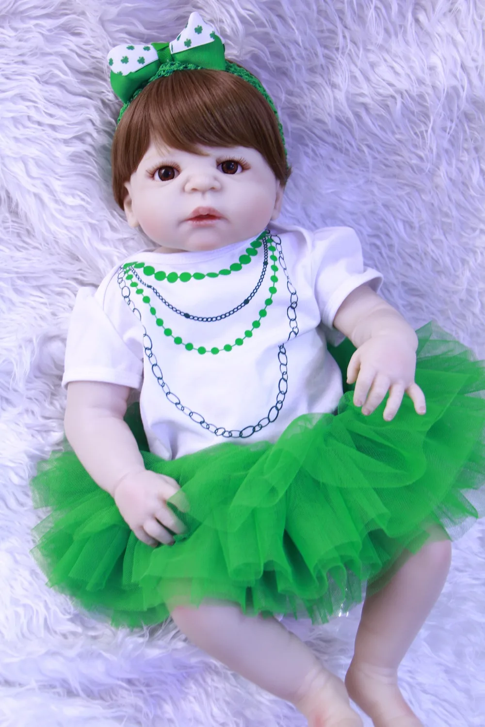 Npk Bebe девочка возрождается 23 "Реалистичные Полный силиконовые куклы для новорожденных и малышей игрушки для детей подарок принцессы