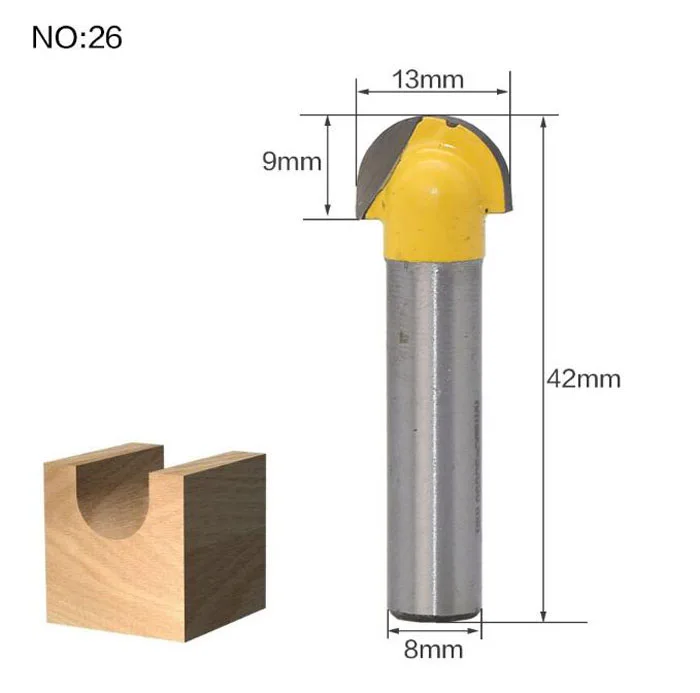 1 шт. 8 мм хвостовик дерево прямой маршрутизатор Концевая фреза триммер Чистка заподлицо отделка угловая круглая бухта коробка биты фрезы Инструменты