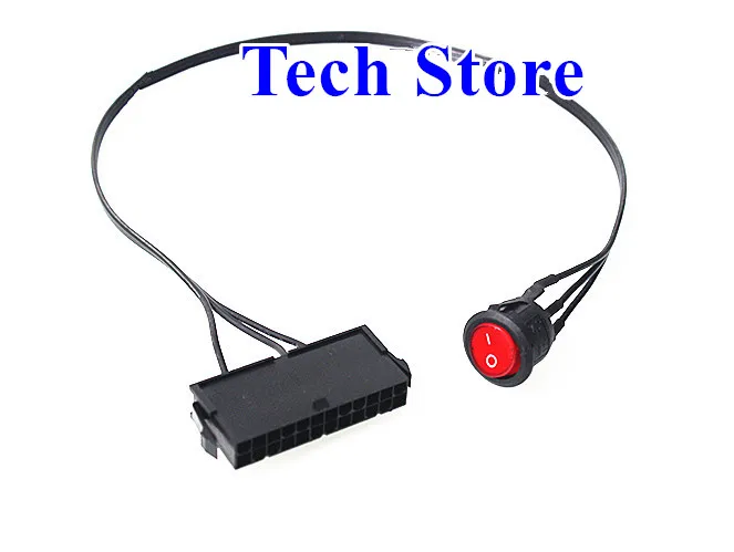 

Mining Power Switch Popular High Quality PC 24Pin ATX/EPS Power Supply Jumper Start On/Off Switch With Light