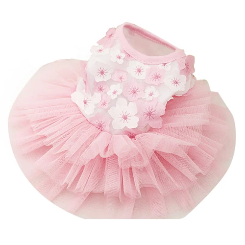 

Practical Boutique Pet Small Puppy Dog Tutu Dress Lace Skirt Princess Dress Clothes Apparel NEW pink XS-XL 5 Sizes