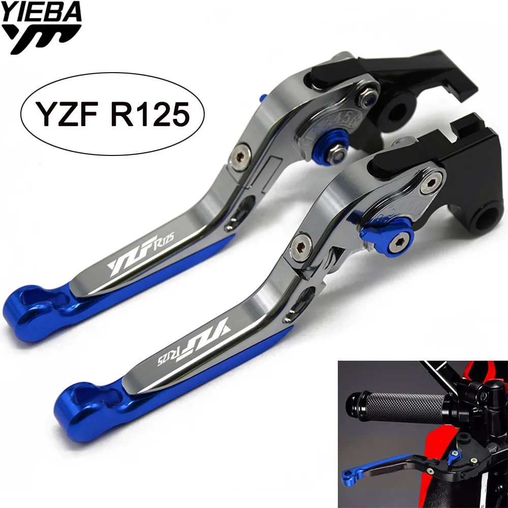 Ceny CNC regulowany składany hamulce motocyklowe dźwignie sprzęgła dla Yamaha YZF R125 YZF R125 YZF R 125 2008 2018 2017 2016 2015 2014 13