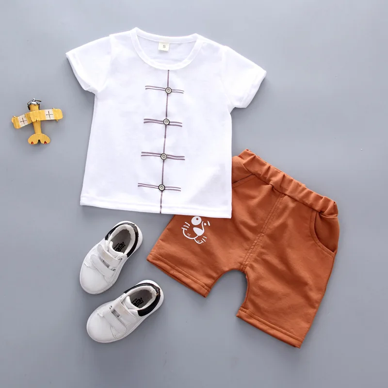 

Toddler Baby Kids Boys Clothes Sets Summer Cut Boys Clothing set Cartoon Kids T-shit+Pants Fashion Cotton Cute Outfits