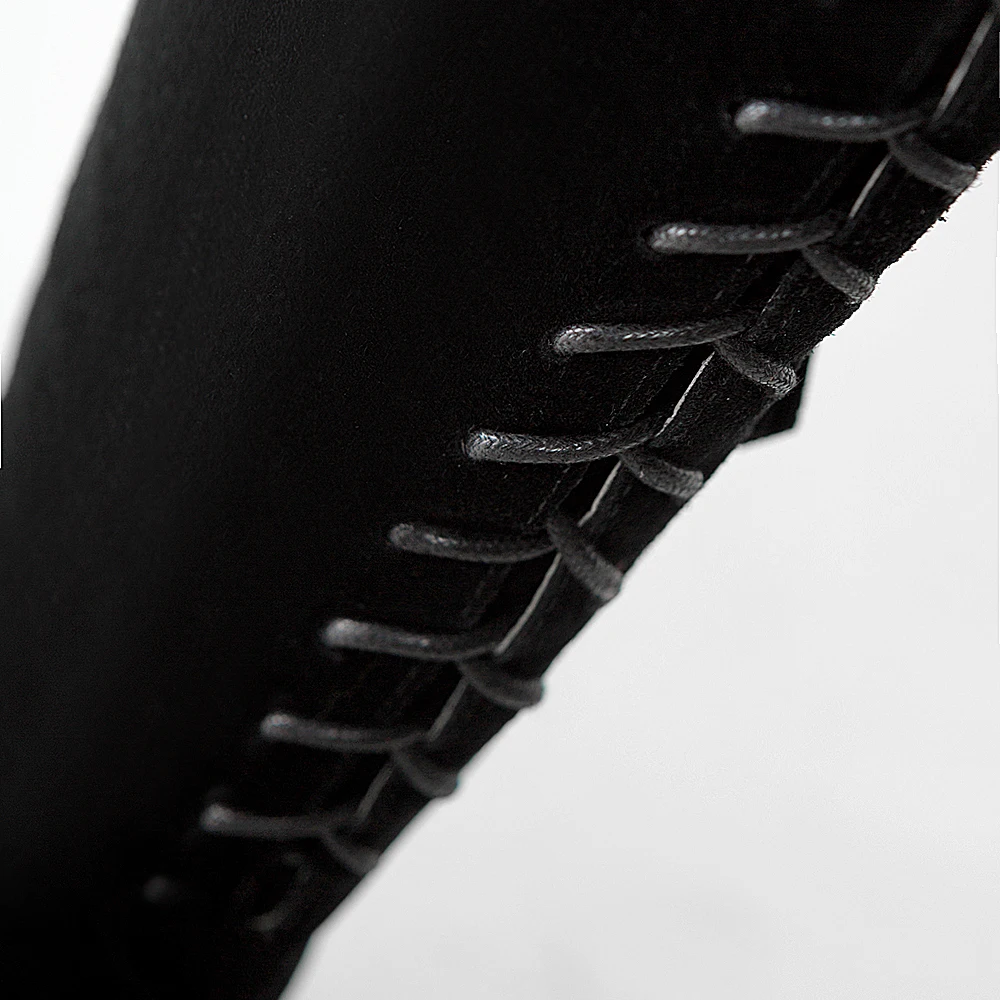 Carré Enmayer Black Cr735 Genou Bottes 34 Orteil 39 Haute Talons Mince Cuisse Hauts Le Taille Épais yellow Croix Sur Femmes rwUrqnO1xf