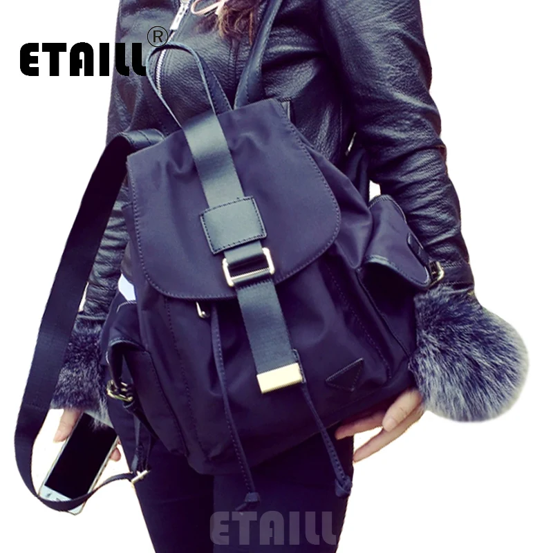 

Nylon Waterproof Backpacks Drawstring School Bags For Girls Preppy Style Travel Shoulder Bags Large Backpacks Sac a Dos Femme