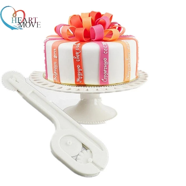 1pc 3 Wheel Fondant Cake Roller Modelling Embosser Cutter PlasticCake