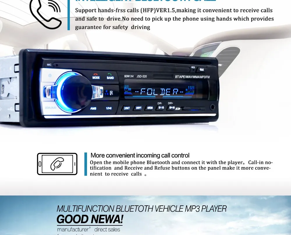 Зарегистрированный автомобильный радиоприемник 12 в Bluetooth V2.0 автомобильный аудио стерео In-dash 1 Din FM Aux вход приемник SD USB MP3 WMA автомобильный радиоплеер