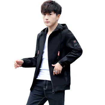 

Men's coat spring autumn 2019 new Korean style body trim handsome spring cap casual spring jacket men's wea
