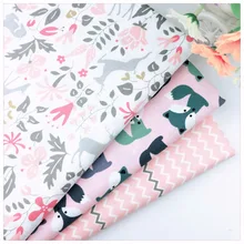 Олень лиса саржевая хлопковая ткань для лоскутных одеял подушки домашний текстиль Telas швейная ткань DIY игрушки ремесла Тильда Ткань Новинка