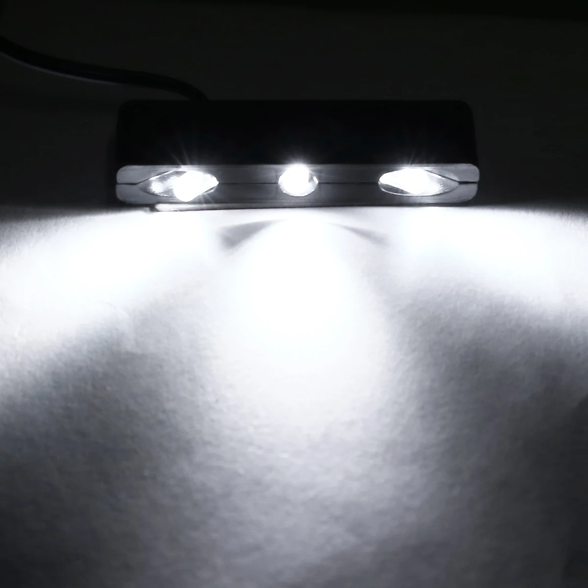 High Brightness Motorcycle 3 LED License Plate White Light DC 12V Motorbike Car Number Plate Lamp