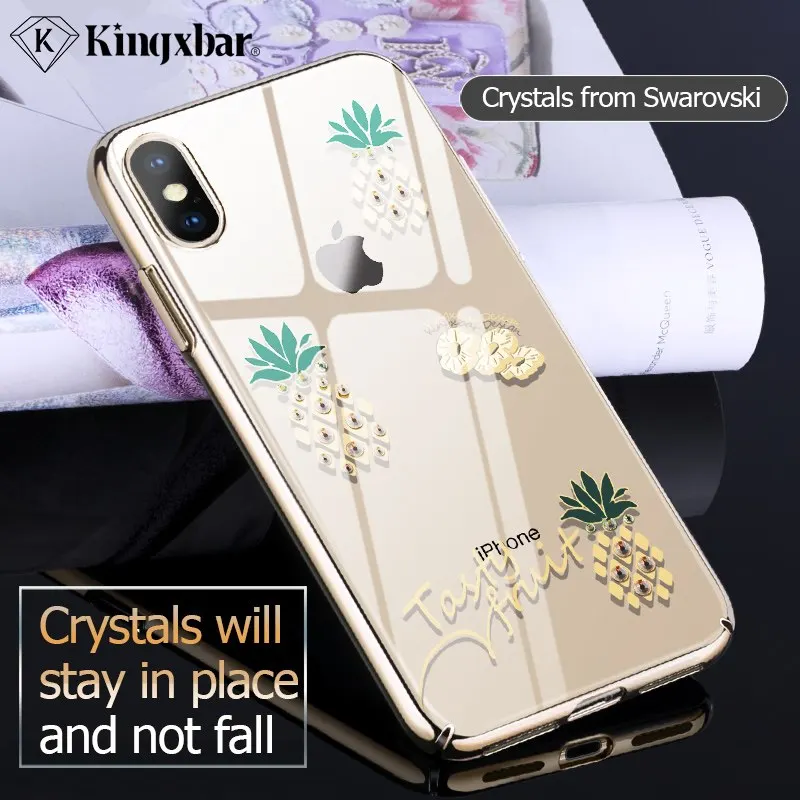 KINGXBAR для iPhone Xs чехол милый прозрачный Max кристаллы от Swarovski Apple iPhoneXs Чехол| |