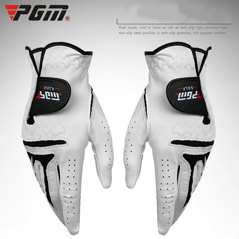 Натуральная PGM перчатка для гольфа для мужчин Прихватки для мангала левой и правой высокое качество гольф спортивные перчатки мягкие дышащие