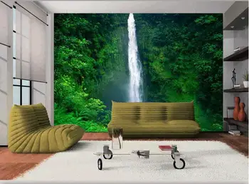 

3d wallpaper custom mural non-woven 3d room wallpaper 3d Waterfall green backdrop painting mural photo 3d wall murals wallpaper