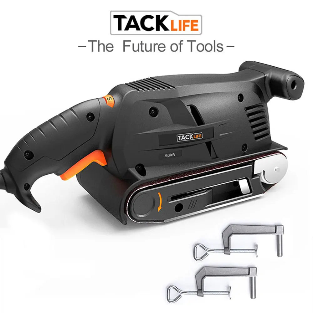 Шлифовальный ленточный мини станок TACKLIFE PSFS1A 15x6.1x5.3in Настольный шлифовальный с 13