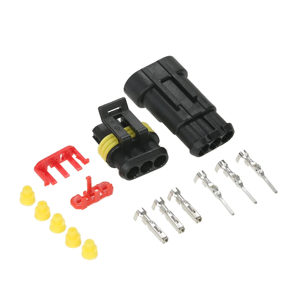 15 Kits 2 3 4 Pins Way Sealed Waterproof Electrical Wire Connector Plug Terminal