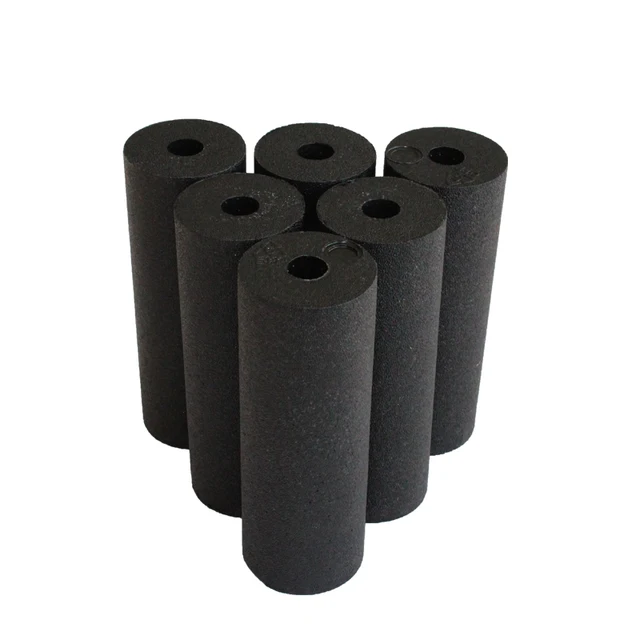 1pcs EPP Hollow Yoga Column Foam Roller Blocks Massage Yoga Ball Gym Pilates Yoga Exercise Fitness Equipment Black