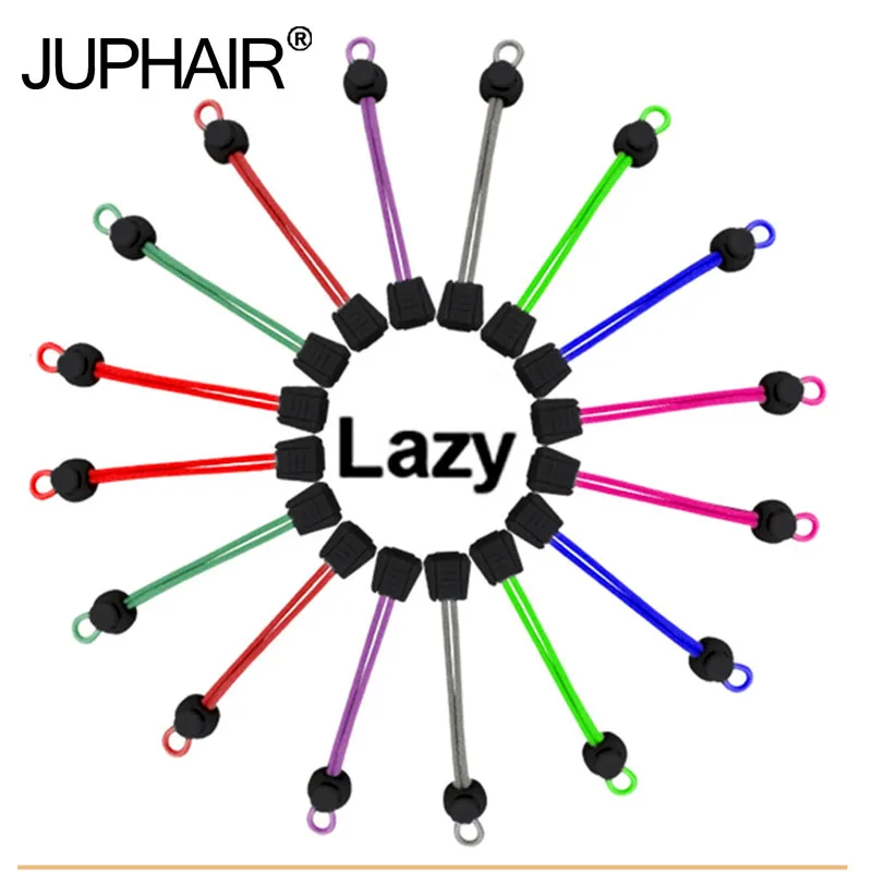 Новый 1 пара Новый разноцветные шнурки черная пряжка эластичные без галстука блокировки шнурки Тренер Спортивные Фитнес, спорт Sneaks обувь