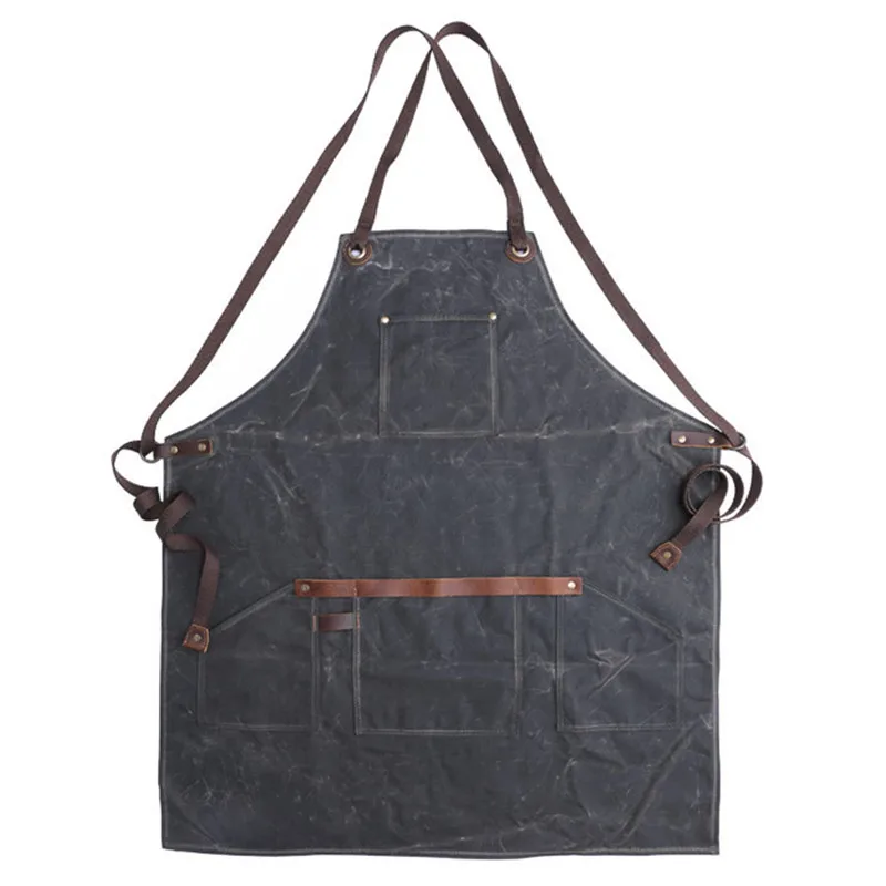 Waxed Canvas Apron Crossback Cotton Strap D95-1