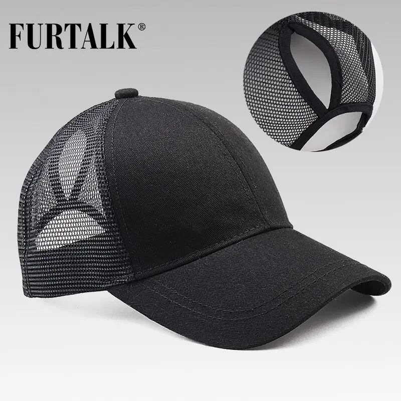 FURTALK бейсбольная кепка конский хвост Женская блестящая бейсболка женская в стиле