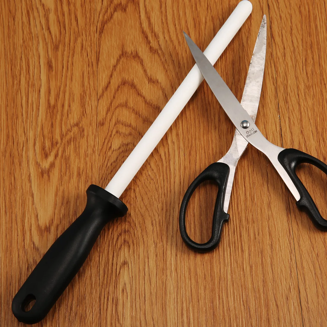 

8'' Professional Chef Knife Sharpener Rod Diamond Sharpening Stick Honing Steel For Kitchen Knife And Stainless Steel Knives