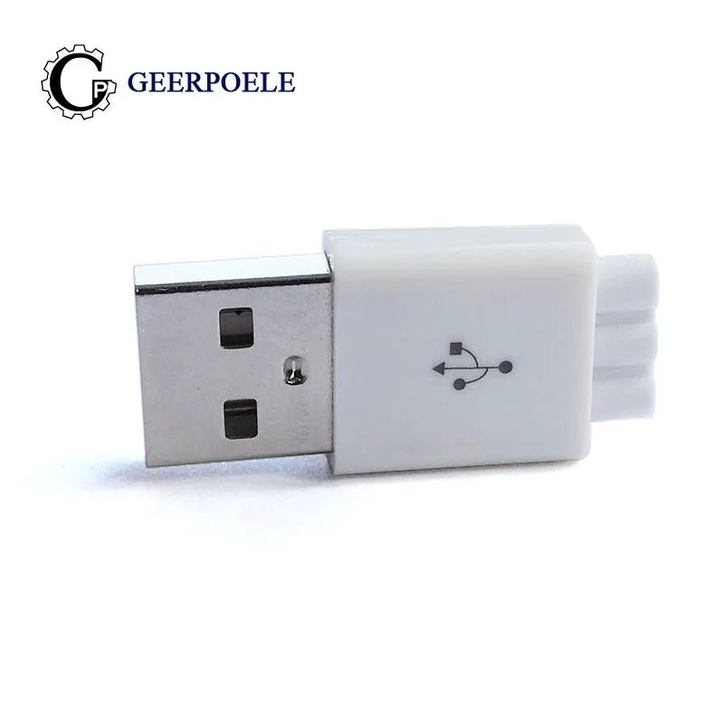 

10 pcs/lot Male Type A 4Pin USB Connectors Micro USB Connector Plastic Shell Jack Tail Sockect Plug Terminals