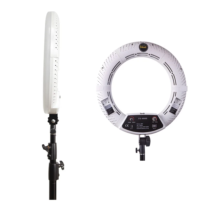 Yidoblo белый FS 480II LED 3200K 5500K Диммируемый био цвет видео СВЕТОДИОДНЫЙ Кольцо с