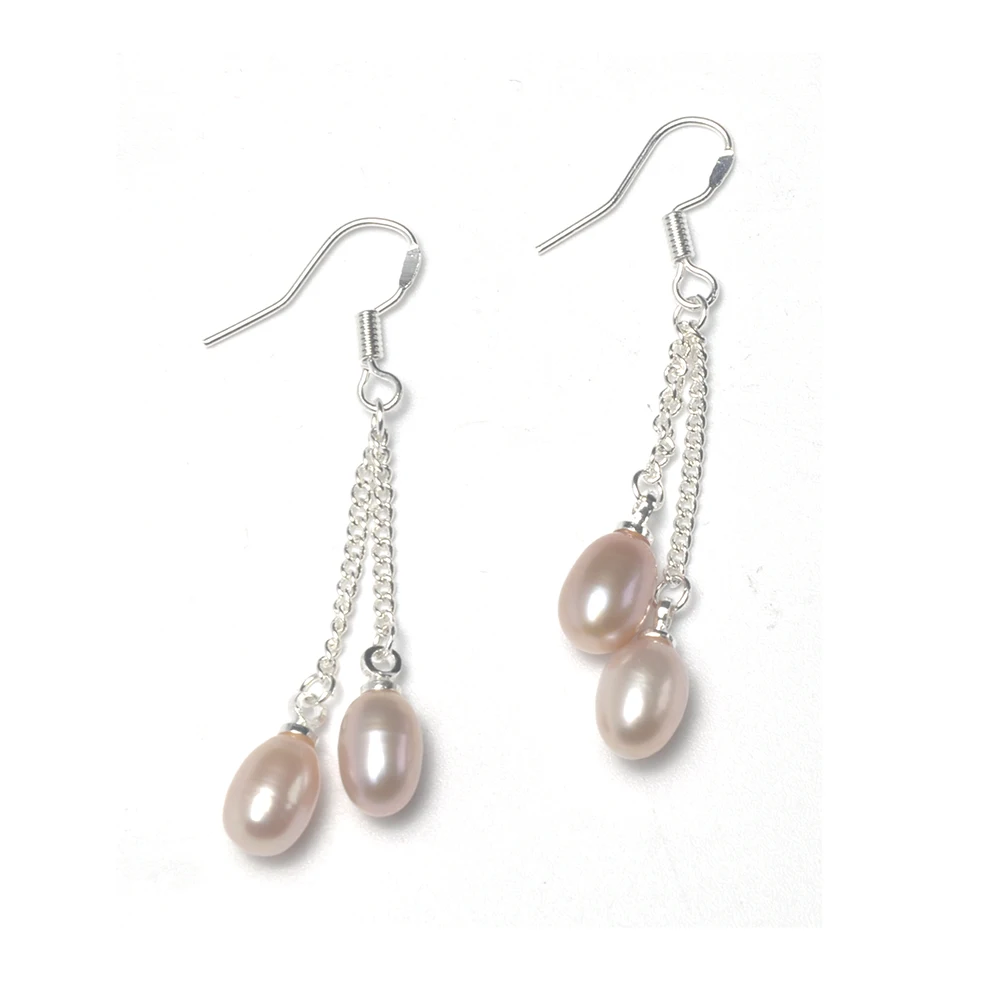 

Natural Freshwater Pearl Real Silver Earrings Pearl Earrings Beads Earrings