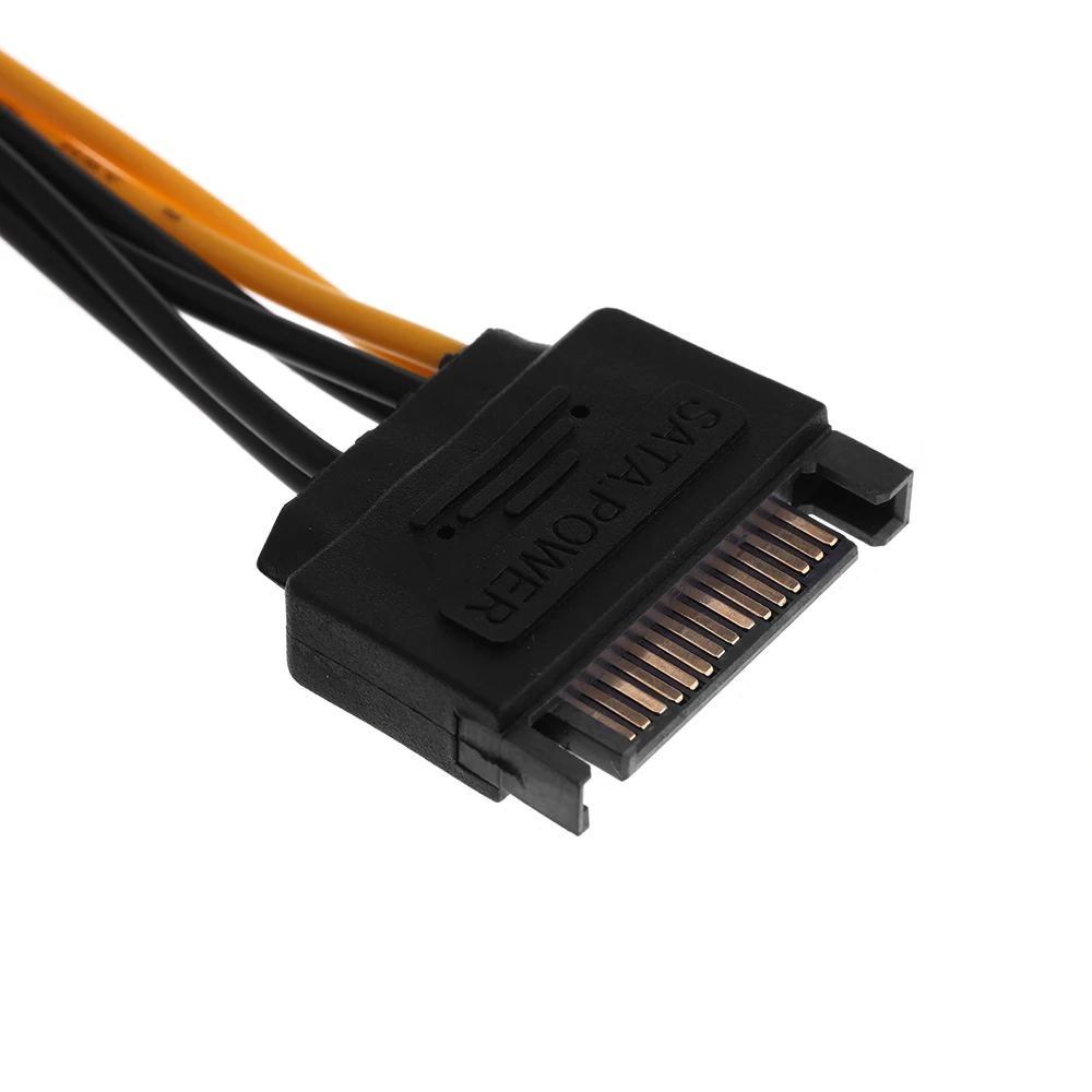1 шт. 19 см полезный Графический конвертер видеокарта свинец 15 Pin SATA мощность до 6 Pin адаптер PCI Express кабель удлинитель питания