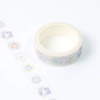 

New coloful silver sparlers Washi Tape Japanese Planner Masking Tape Adhesive Tapes 5m