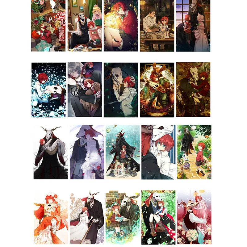 

10pcs/set Anime The Ancient Magus Bride Card Sticker Cute Crystal stickers for Credit Bank ID Card Stickers
