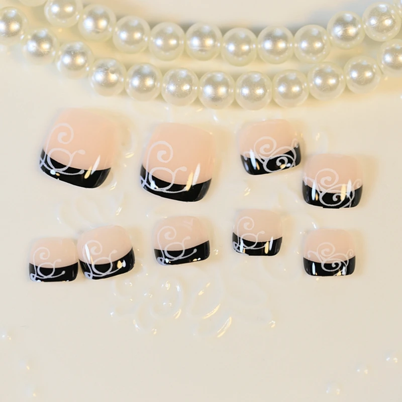 Black And White With Silver Tips Nail Art Design Sbbb Info 22 Awesome French Tip Nail Designs