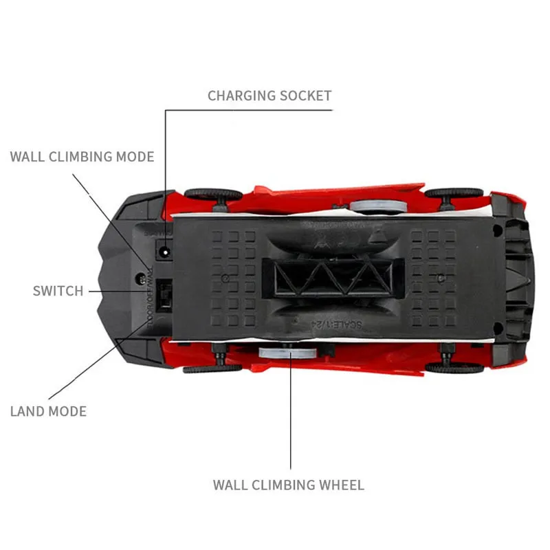 Радиоуправляемая машина для скалолазания на стену с дистанционным управлением, антигравитационный потолок, гоночная электрическая игрушка, авто машина для детей в подарок