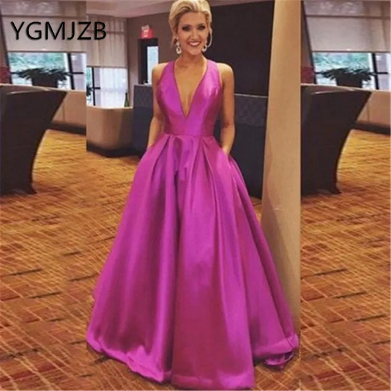 fuchsia prom dress 2019