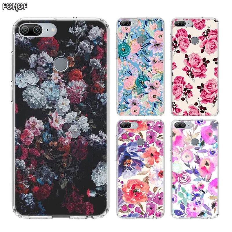 Cute 3D Emboss Flower Soft TPU Print Hull Case For Huawei Honor 8X MAX 8 9 10 lite 7 7X 6X V9 Play V20 Frosted Fundas Cover |