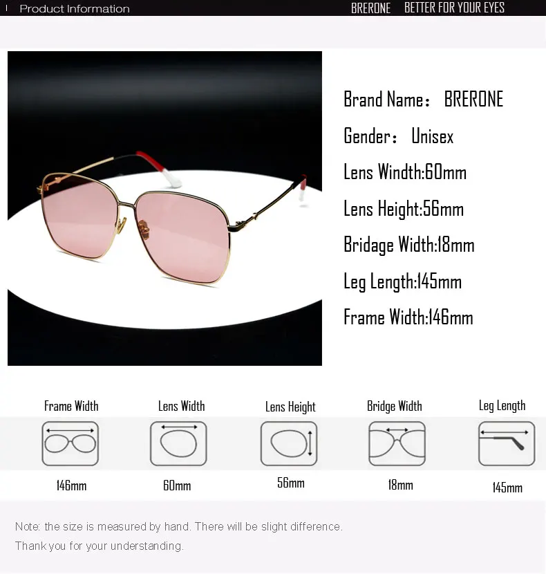 BRERONE дизайн модные женские солнцезащитные очки Для женщин солнцезащитные очки Винтаж сплава рама Классический бренд дизайнерские темные очки Oculo