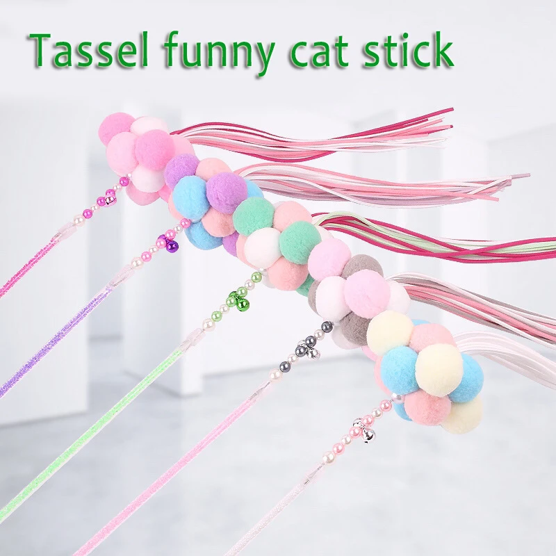 

HEYPET 3pcs/set Teaser Feather Cat Toys Kitten Funny Colorful Rod Cat Wand Toys Pet Kitten Toys Interactive Stick Pet Supplies