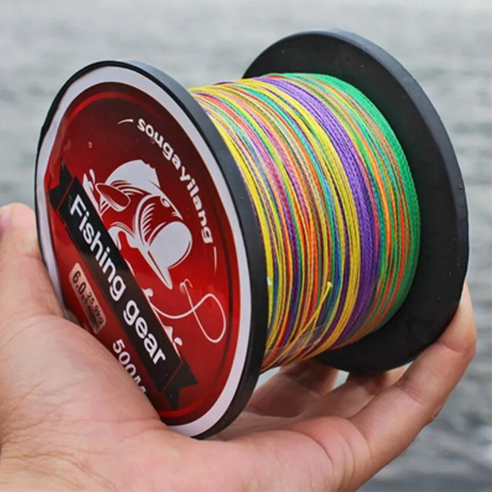 Sougayilang 500M Fishing Line 0.4-8.0 Brand High Quality 4 Strands Multifilament Braided Fishing Line Multicolor Fishing Tackle