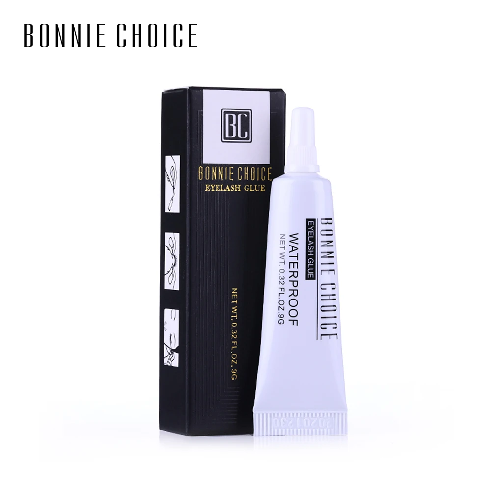 BONNIE CHOICE клей для ресниц прозрачный черный водонепроницаемый накладных