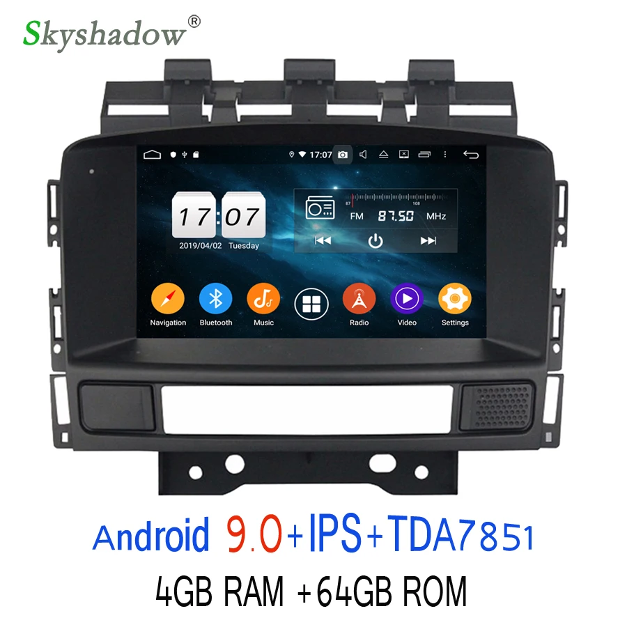 Top Android 9.0 For Buick Excelle GT XT Opel Astra J 2011 2012 eight 8 Core 64GB ROM Car DVD Player GPS map RDS Radio wifi Bluetooth 3