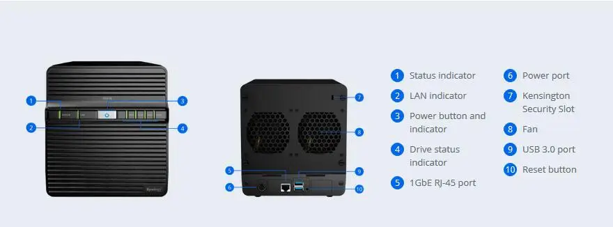 NAS Synology Disk Station DS418J 4-bay бездисковой nas сервер nfs Сетевое хранилище Облачное хранилище, 2 года гарантии